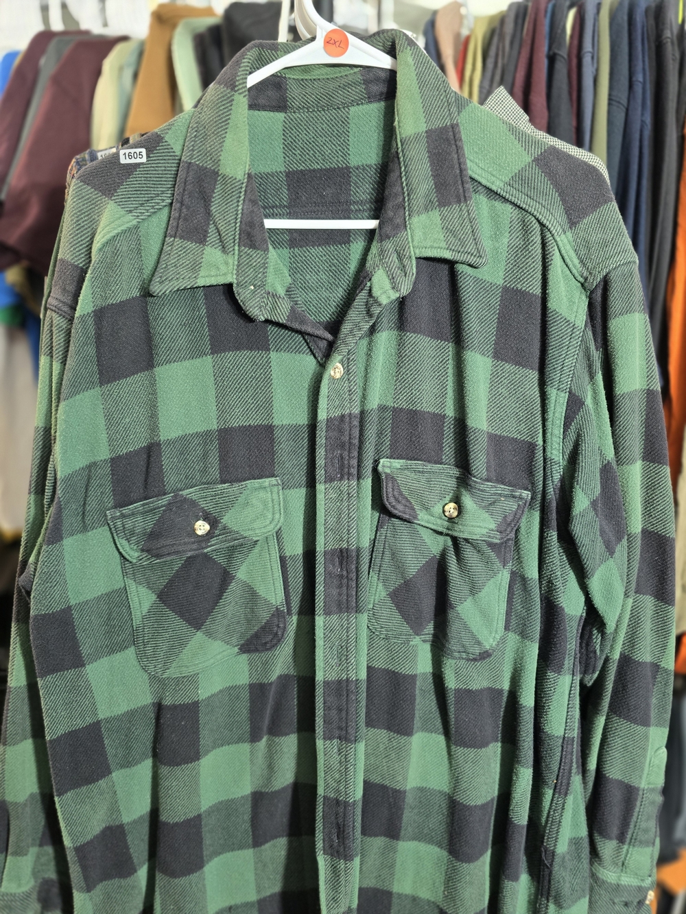 Field & Stream Green and Black Buffalo Plaid Button-Up Shirt